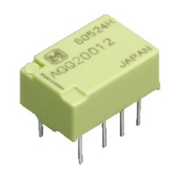 2 pcs - Panasonic PCB Mount Non-Latching Relay, 3V dc Coil, 46.7mA Switching Current, DPDT