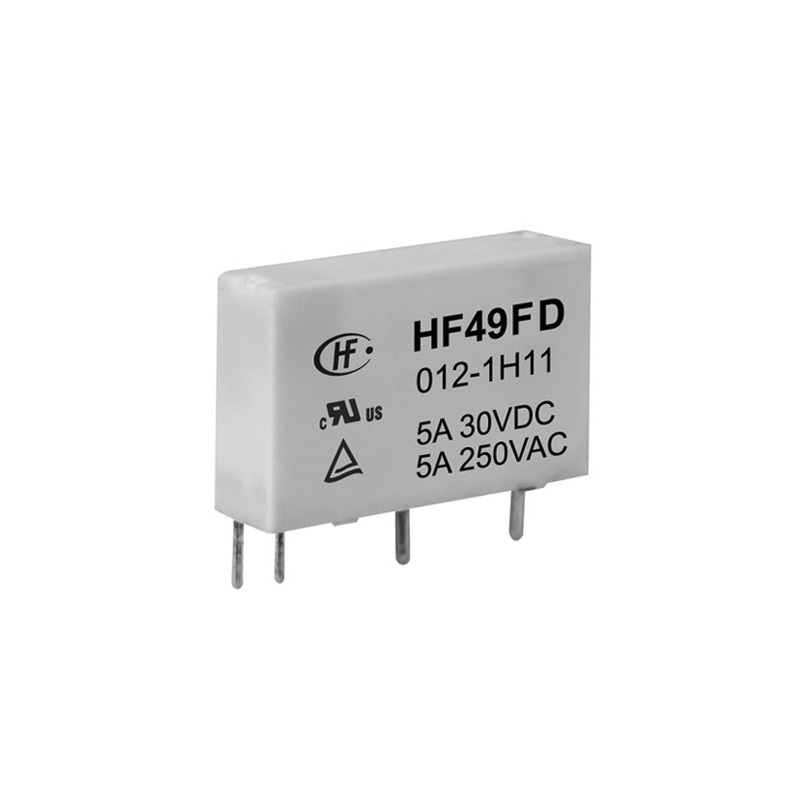 2 pcs - Hongfa Europe GMBH PCB Mount Power Relay, 12V dc Coil, 5A Switching Current, SPST
