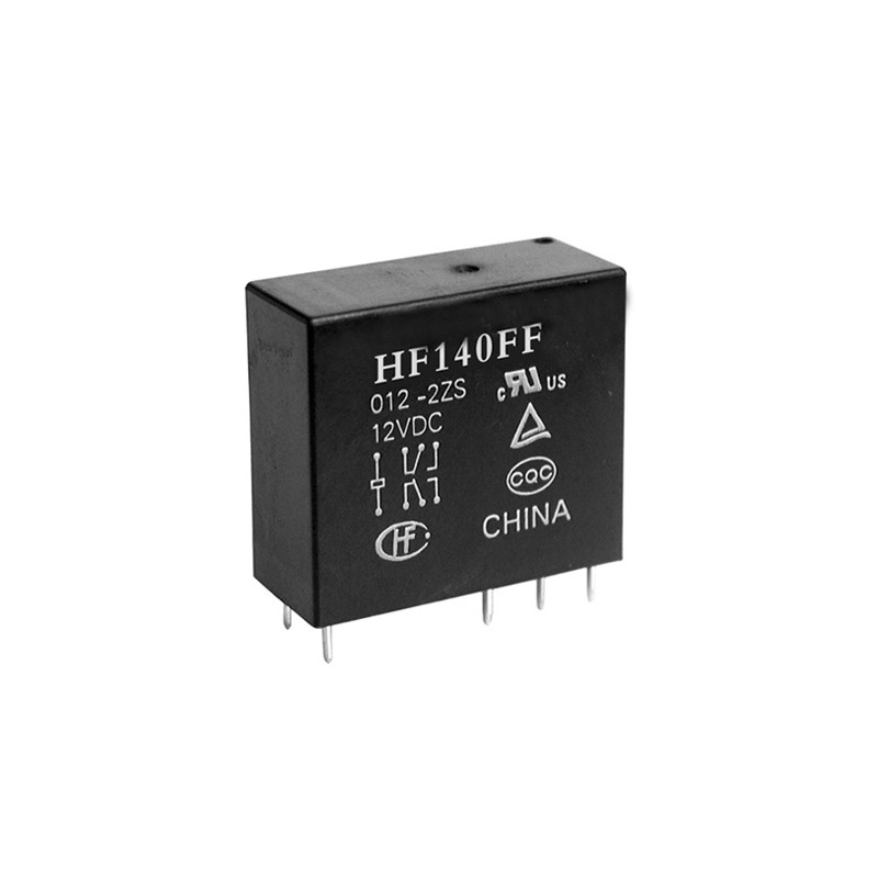 2 pcs - Hongfa Europe GMBH PCB Mount Power Relay, 5V dc Coil, 10A Switching Current, DPST