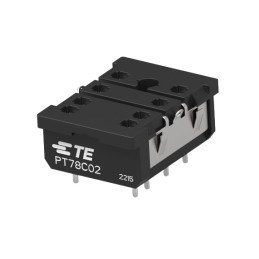 2 pcs - TE Connectivity 2071566 8 Pin 230V DIN Rail Relay Socket, for use with Relay