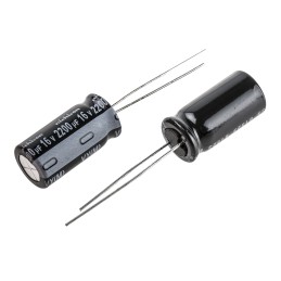 5 pcs - Nichicon 2200μF Aluminium Electrolytic Capacitor 16V dc, Radial, Through Hole - UVY1C222MPD