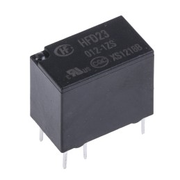 5 pcs - Hongfa Europe GMBH PCB Mount Signal Relay, 12V dc Coil, 2A Switching Current, SPDT