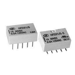 5 pcs - Hongfa Europe GMBH PCB Mount Signal Relay, 24V dc Coil, 2A Switching Current, DPDT