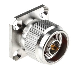 1 pcs - Radiall, Plug Panel Mount N Connector, 50Ω, Solder Termination, Straight Body