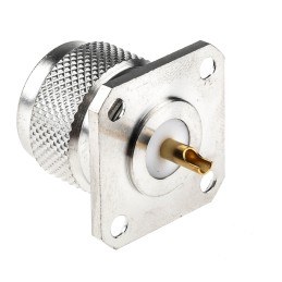 1 pcs - Radiall, Plug Panel Mount N Connector, 50Ω, Solder Termination, Straight Body