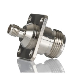 1 pcs - RS PRO Straight 50Ω Coaxial Adapter SMA Socket to N Socket 11GHz