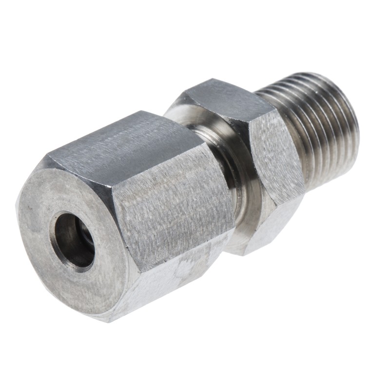 1 pcs - RS PRO In-Line Thermocouple Compression Fitting for Use with Thermocouple, 1/8 BSP, 4.5mm Probe, RoHS Compliant Standard