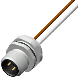 1 pcs - RS PRO Circular Connector, 4 Contacts, Front Mount, M12 Connector, Plug, Male, IP67