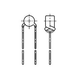 10 pcs : B59100C0100A070 - Thermistors - PTC T5K 100deg C