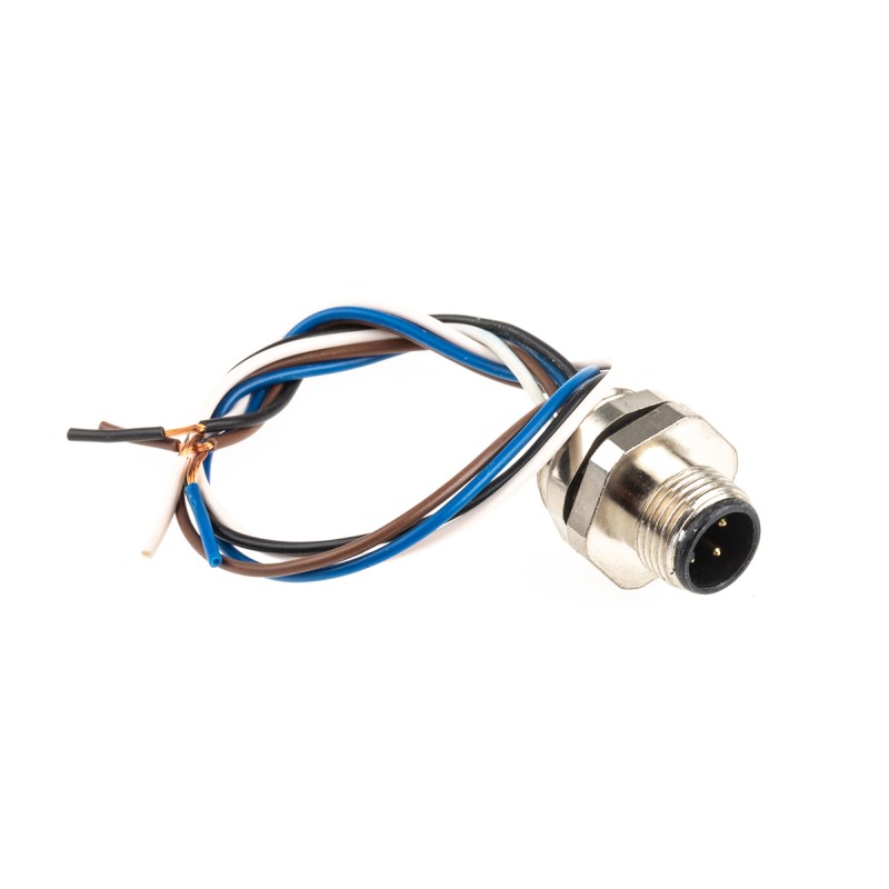 1 pcs - RS PRO Circular Connector, 4 Contacts, Panel Mount, M12 Connector, Plug, Male, IP67