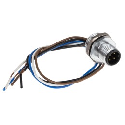 1 pcs - RS PRO Circular Connector, 4 Contacts, Panel Mount, M12 Connector, Plug, Male, IP67
