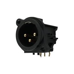 10 pcs : IO-XLR3-M-EH - XLR Connectors 3-Pin XLR, Male, Horizontal, PCB Mount, Separate Ground Pin