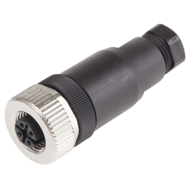1 pcs - binder Circular Connector, 4 Contacts, Cable Mount, M12 Connector, Plug, Female, IP67, 713 Series