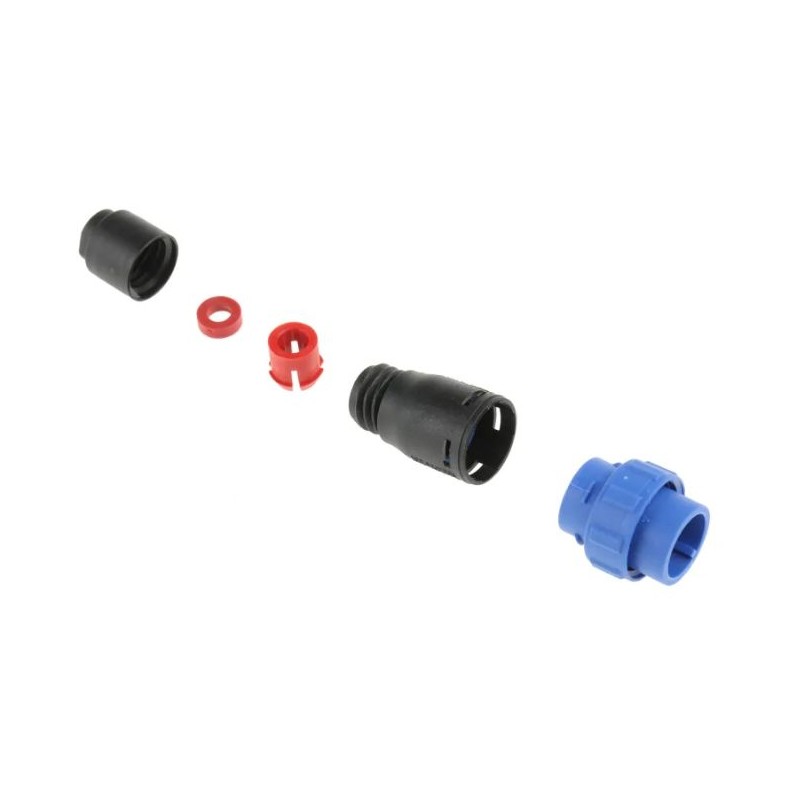 1 pcs - Bulgin Circular Connector, 6 Contacts, In-line, Miniature Connector, Plug, Male, IP68, Buccaneer 400 Series