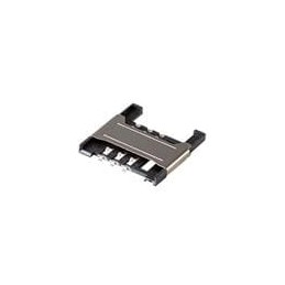 10 pcs : MSIM-10-B - Memory Card Connectors 6 Positions, Push In, Pull Out, SMT, 1.8 mm Height Above Board,