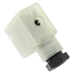 1 pcs - Hirschmann GML 2P+E DIN 43650 B, Female Solenoid Valve Connector, with Indicator Light, 250 V ac/dc Voltage
