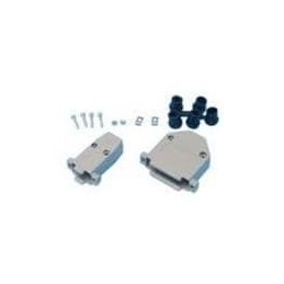 10 pcs : 40-9725HG - D-Sub Backshells HOOD PLASTIC 25 POS. STNDRD W/RUBBER GROM