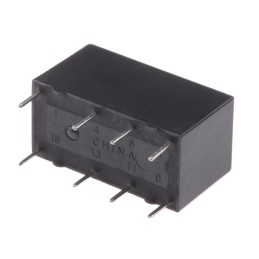 5 pcs - Omron PCB Mount Signal Relay, 48V dc Coil, 1A Switching Current, DPDT