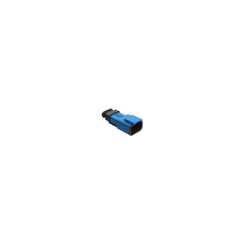 10 pcs : ATM04-3P-SR01BL - Automotive Connectors 3 Position, Receptacle, Pin, Strain Relief End Cap, Blue Body