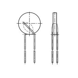 10 pcs : B59885C0120A051 - Thermistors - PTC 885A 120A 51 5X2.5 PTC Thermistor