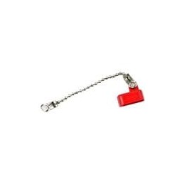 10 pcs : 173112-0108 - D-Sub Tools & Hardware 9P DUSTCVR W/TETHER Low-Density PE Red