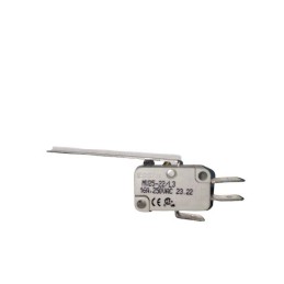 1 pcs - RS PRO Long Straight Lever Microswitch, Quick Connect Terminal, 16A @ 250V ac, SPDT, IP40