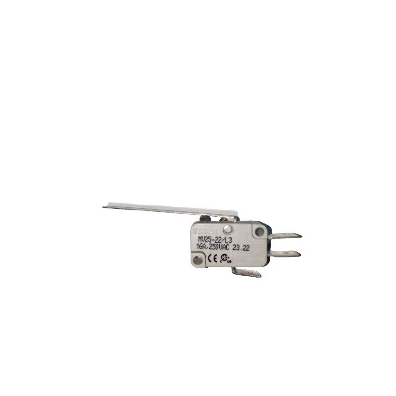 1 pcs - RS PRO Long Straight Lever Microswitch, Quick Connect Terminal, 16A @ 250V ac, SPDT, IP40