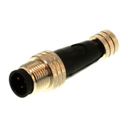 1 pcs - Brad from Molex 4 Pole M8 Socket to 4 Pole M12 Plug Adapter