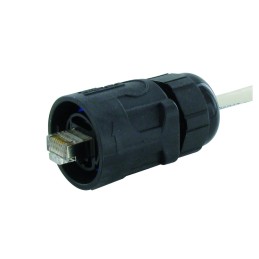 1 pcs - Amphenol Socapex RJFRB Series Male RJ45 Connector, Cable Mount, Cat5e