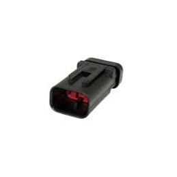 10 pcs : 776535-1 - Automotive Connectors RECPT 3 POS RED 20-18 AWG