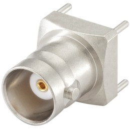 1 pcs - Rosenberger BNC Series, jack PCB Mount BNC Connector, 50Ω, Through Hole Termination, Straight Body
