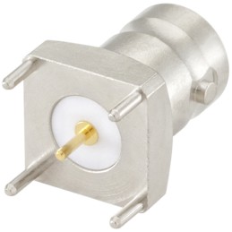 1 pcs - Rosenberger BNC Series, jack PCB Mount BNC Connector, 50Ω, Through Hole Termination, Straight Body