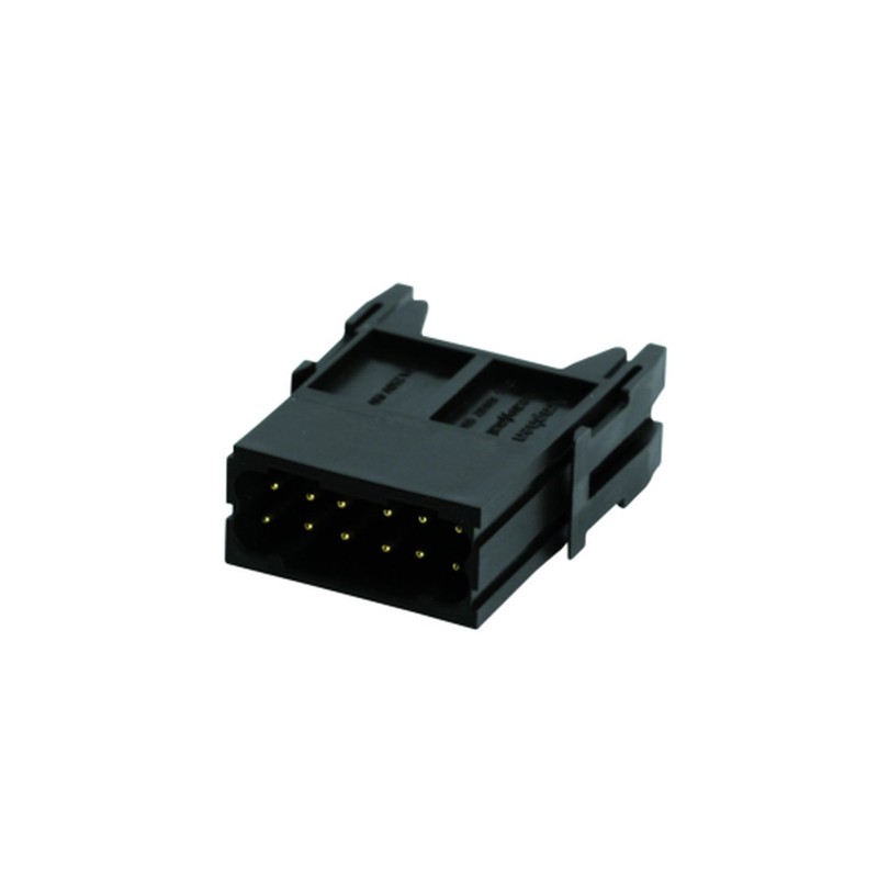 1 pcs - Amphenol Industrial Heavy Duty Power Connector Module, 10A, Male, Heavy Mate C146 Series, 12 Contacts