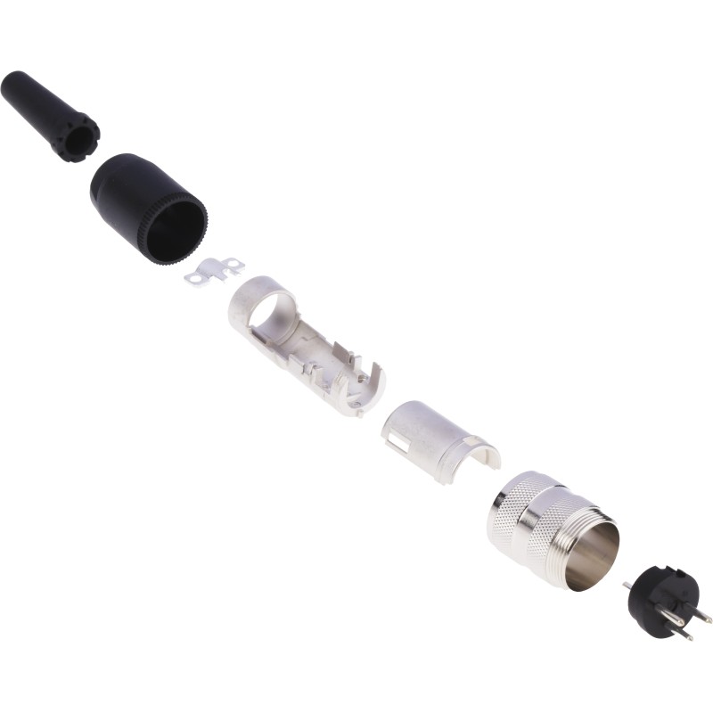 1 pcs - Amphenol Industrial, C 091 A 3 Pole M16 Din Plug, DIN 41524, 4A, 300 V IP40, Screw Lock, Male, Cable Mount