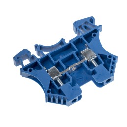 1 pcs - RS PRO Blue DIN Rail Terminal Block, 4mm², Screw Termination
