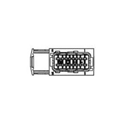 10 pcs : 185760-4 - Automotive Connectors 16W HYBRID RCPT HSG WHITE