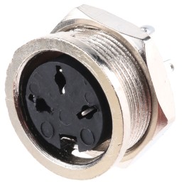 1 pcs - RS PRO 3 Pole Din Socket, 4A, 100 V ac, Female, Panel Mount