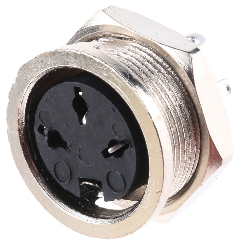 1 pcs - RS PRO 3 Pole Din Socket, 4A, 100 V ac, Female, Panel Mount