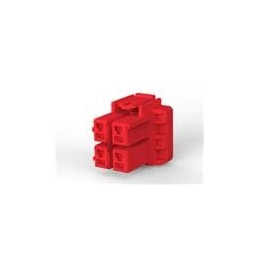 10 pcs : 1-1376392-2 - Automotive Connectors 5MM POWER KEY 4P PLUG 2ROW RED