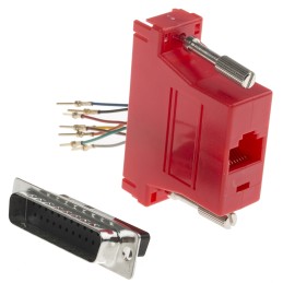 1 pcs - RS PRO D Sub Adapter Male 25 Way D-Sub to Female RJ45