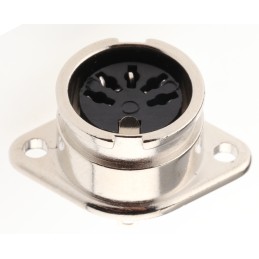 1 pcs - RS PRO 5 Pole Din Socket, 4A, 100 V ac, Bayonet, Female, Chassis Mount