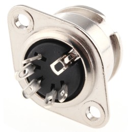 1 pcs - RS PRO 5 Pole Din Socket, 4A, 100 V ac, Bayonet, Female, Chassis Mount