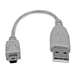 1 pcs - StarTech.com USB 2.0 Cable, Male USB A to Male Mini USB B Cable, 15cm