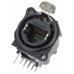 1 pcs - Neutrik etherCON Series Female RJ45 Connector, Through Hole