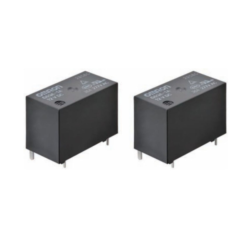 50 pcs - Omron PCB Mount Power Relay, 12V dc Coil, 36A Switching Current, SPST