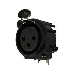 10 pcs : IO-XLR3-F-EH - XLR Connectors 3-Pin XLR, Female, Horizontal, PCB Mount, Separate Ground Pin