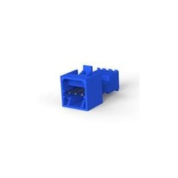 10 pcs : 3-647002-3 - Headers & Wire Housings 03P PSTD RCPT ASSY WHITE W/BLUE STRIPE