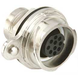 1 pcs - Bulgin Circular Connector, 3 Contacts, Front Mount, Plug, Male, IP66, IP68, IP69K, Buccaneer 7000 Series
