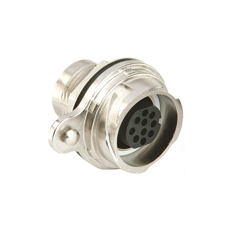 1 pcs - Bulgin Circular Connector, 3 Contacts, Front Mount, Plug, Male, IP66, IP68, IP69K, Buccaneer 7000 Series