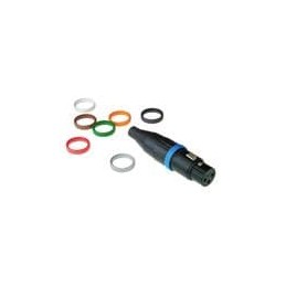 10 pcs : AC-RING-YEL - XLR Connectors XLR COLRD ID RINGS